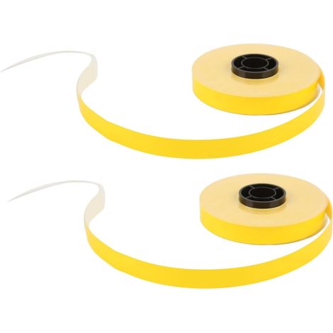 2 Rouleaux De Ruban pour étiqueteuse, Chaque 52,5 Pieds De Longueur Et 9 Mm De Largeur, Recharges De Ruban pour étiqueteuse en Pet Résistant à la Déchirure, Ruban D'étiquette (Jaune) (1/5)