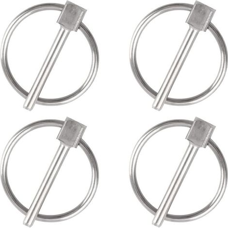 Goupille de sécurité ronde 4PCS en acier inoxydable 304 – Longueur 25mm – Pour remorque et applications de verrouillage