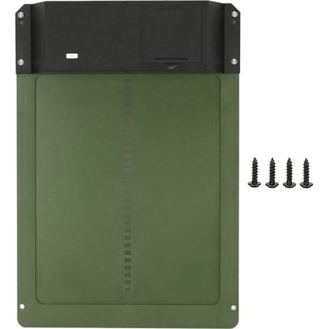 Jeffergarden Détection automatique de lumière de porte de poulailler, étanche IP44, alimentée par batterie, porte de poulailler verte (1/5)