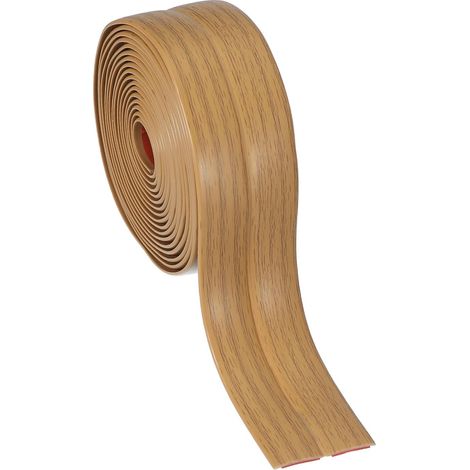 Protection d'angle pour mur 4cm x 3 mètres, Protection d'angle auto-adhésive pour bordure Profilé de moulure flexible à coller pour plafond plan de travail, Grain de chêne jaune (1/5)