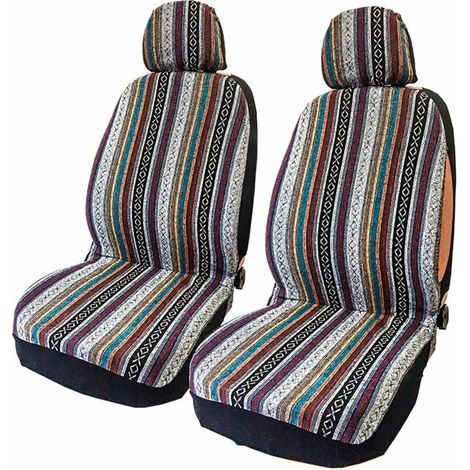 4 pezzi/set di protezioni per sedili auto, coprisedile anteriore universale, copertura per sedile a secchiello, colorato e resistente all'usura (1/5)