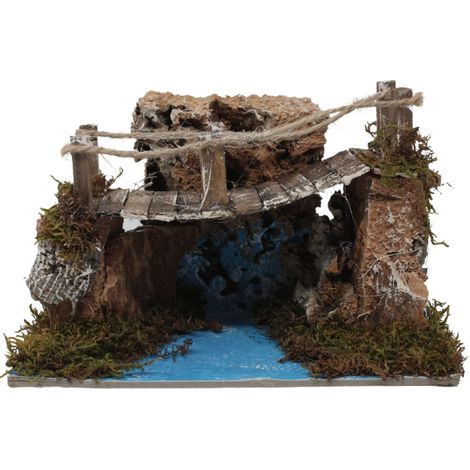 Ponte su Fiume in Legno per Presepe 20x14x10 cm 85512 (1/4)
