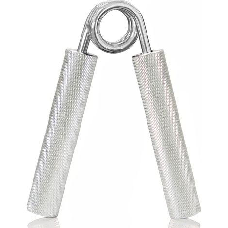 Poignée en alliage d'aluminium et argent pur, ressort en acier, équipement de rééducation pour la force de préhension (200 lb)