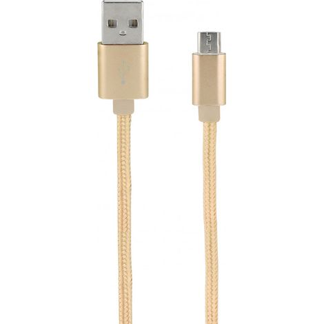 Câble micro USB /USB-A nylon 1 m - or (1/2)