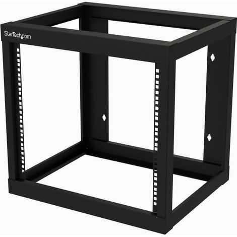 StarTech.com 9HE-Wandgehäuse - 4 Pfosten - Offen - 18 Zoll tief - Stahl - Schwarz - EIA 310 - 80 kg (1/4)