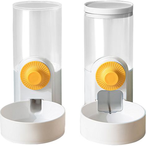 Distributeur automatique suspendu de nourriture et d'eau (35 oz) pour animaux de compagnie (lapin, chat, chien, chinchilla, furet) - Système d'alimentation et d'abreuvement par gravité (1/3)