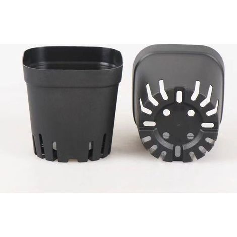 Pots pour Semis, 5.5cm 50 Pieces Pots de Pépinière, Plastique Réutilisables Carré Pot semis/Godets Semis/Pot de Repiquage/Pot de Culture pour la Plantation Intérieure et Extérieure H135 (1/4)