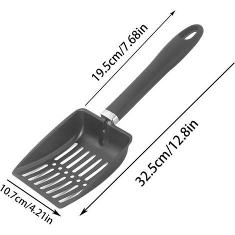 1 Pelle à cendres, acier inoxydable, tête creuse avec tamis, bords lisses, pour cheminée, foyer, barbecue (1/4)