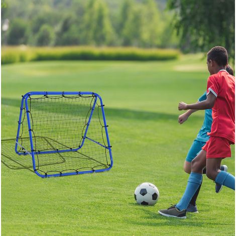 CHICFURN Rimbalzatore da calcio 100 x 95 x 90 cm in acciaio blu per allenamento e gioco (1/5)
