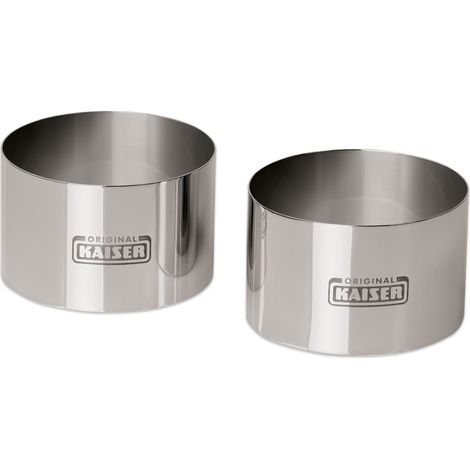 ORIGINAL KAISER 645759 Anelli per dessert e vivande, set da 2, ø 8 cm, altezza 5 cm