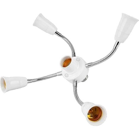 Adaptateur répartiteur de lumière LED E27 réglable pour la maison et le bureau (5 têtes) (1/5)