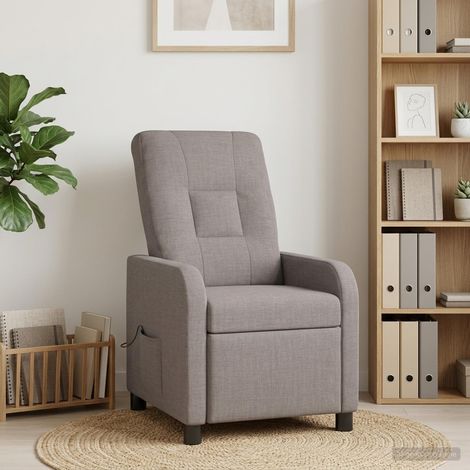 vidaXL Silla de masajes reclinable Topo Tela (1/5)