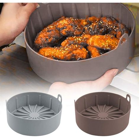 Friteuse à air chaud en silicone Yosoo, gris et marron (1/5)