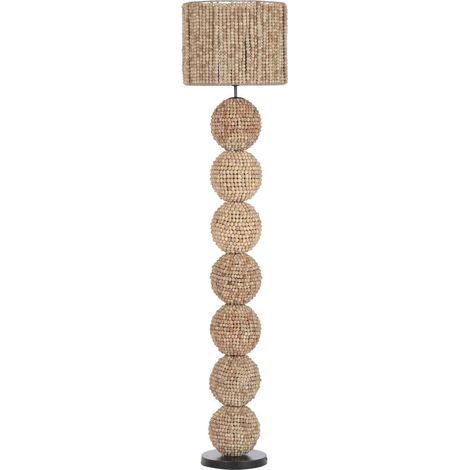Lampara Pie Madera Metal 38X38X173 Marron (1/5)