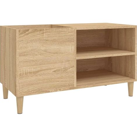 Mueble para discos práctico y clásico 84,5 x 38 x 48 cm fabricado en madera de roble Sonoma 020049197 (1/5)