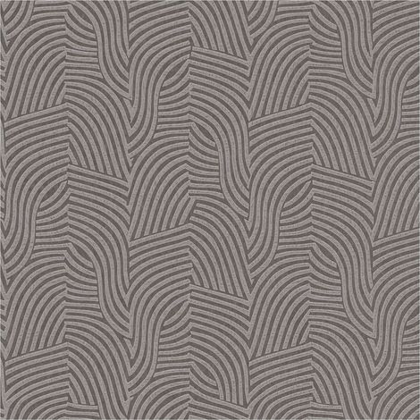 Graphic wallpaper wall Profhome 781533 non-woven wallpaper textured with a striped pattern subtly shimmering grey silver grey 5.33 m2 (1/5)