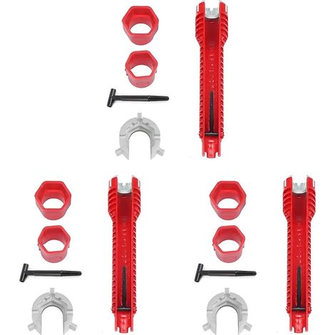 Cl multifonctionnelle pour robinet de salle de bain ensemble de 3 pices (1/5)