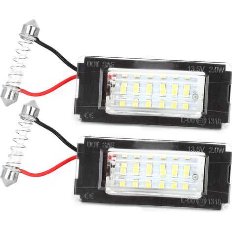 Plaque d'immatriculation LED 12V 18 SMD, 1 paire, compatible MINI Cooper R56 R57 R58 R59 2006-2014 (1/5)