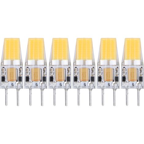Confezione da 6 lampadine GY6.35 da 5W – AC/DC 12V – COB – silicone – a risparmio energetico – plafoniera – soggiorno