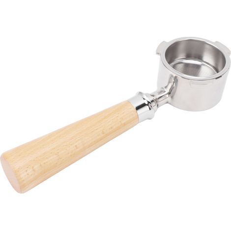 Porte-filtre 51 mm à 3 oreilles pour machine à café, avec panier-filtre, poignée en bois et porte-filtre sans fond, compatible avec le modèle EC0680 Type 2. (1/5)