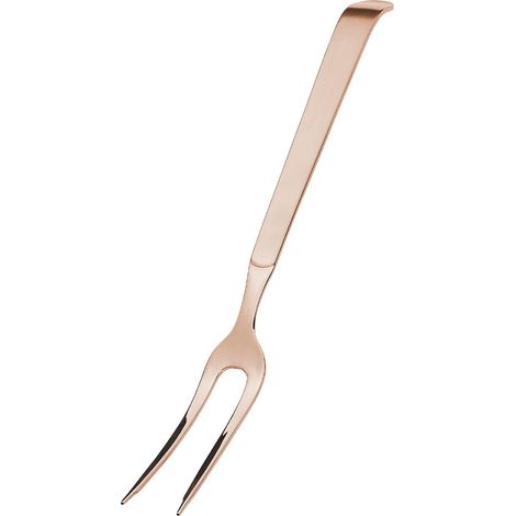 Fourchette à viande - Fourchette à barbecue - Couverts de service - En acier inoxydable 18/10 satiné - Cuivre - Longueur 32 cm (1/4)