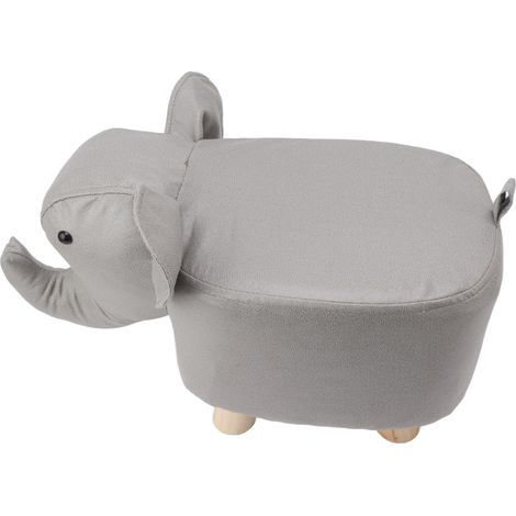 Repose-pieds en forme d'éléphant, antidérapants, silencieux, confortables, stables, multifonctionnels, mignons, gris clair (1/5)