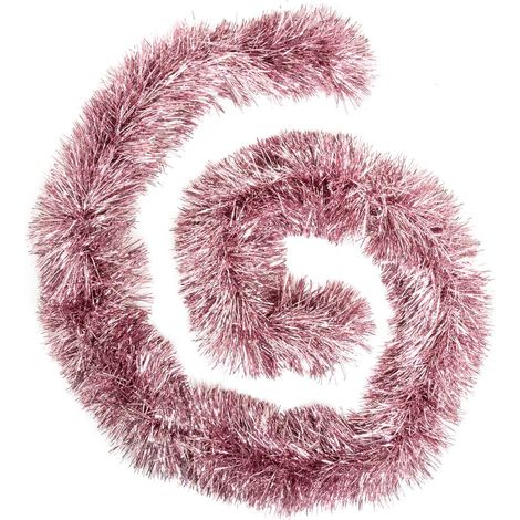Weihnachtsgirlande Boa feiner Strang rosa 150x8x2m - Leuchtendes rosa