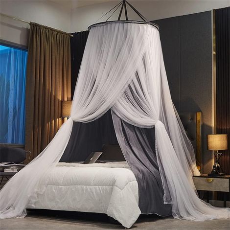 de Tente lit suspendue Queen Dome pour lits simples doubles et king size Gris (1/5)