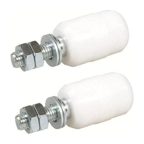 Olive De Guidage Supérieure Nylon, 2 Unitésrouleaux pour Porte Coulissante, Fixation avec Tige Filetée, Olive ou Galet de Guidage pour Portail Coulissant ou Autres Applications (40 x 60MM