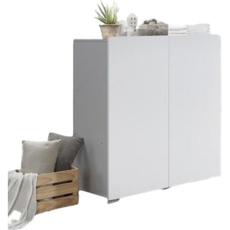 Almacenamiento con doble puerta TINY – 100x120 cm – Color blanco – Diseño moderno (1/4)