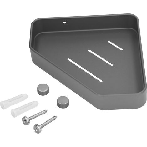 Étagère d'angle de douche en aluminium spatial antirouille, étagère flottante d'angle pour salle de bain, cuisine, salon, balcon (1/5)