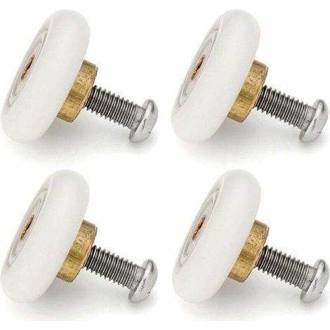 Lot de 4 roulettes de rechange pour portes de douche coulissantes, diamètre 19 mm (1/3)