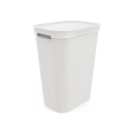 Portabiancheria Rotho brisen in plastica rettangolare 50l Bianco [1023501100] (1/5)