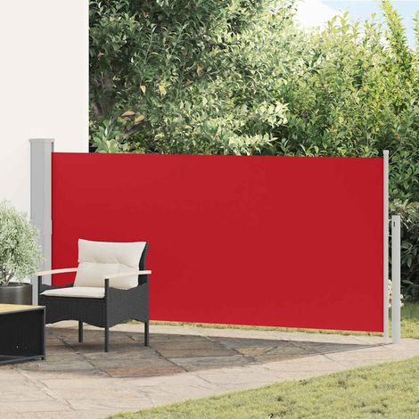 Auvent latéral rétractable - Auvent de jardin Soleil imperméable 140 x 300 cm Rouge BV830327 - BonneVie (1/5)