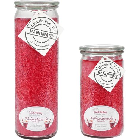 Candle Factory Kerzen-Set Weihnachtsmarkt Big + Mini Jumbo Duftkerze Dekokerze (1/5)