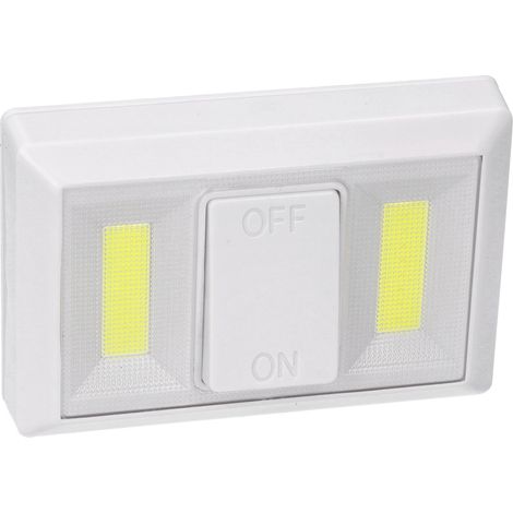 Jandei - Luz nocturna LED con interruptor 4 COB 110 lm pilas 4xAAA