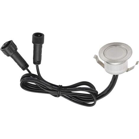 Spot à Encastrable Lampe de sol-Lumière (Blanc Froid) étanche IP67 DC12V 0.6W Ø31mm-éclairage pour terrasse, patio, chemin, mur, jardin, décoration, intérieur et extérieur, 1 pièces (1/5)