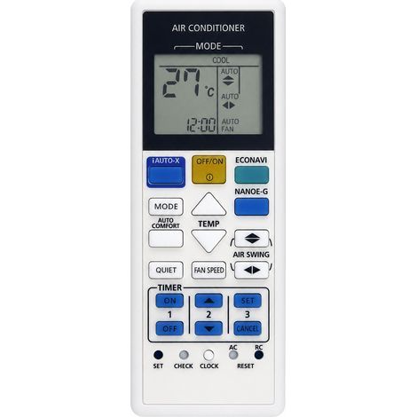 Mando a distancia de aire acondicionado compatible con Panasonic A75C4543 (1/5)