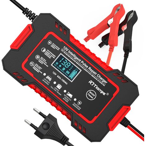 Autobatterieladegerät, 12V 6A Intelligentes Batterieladegerät, Autobatteriewartungs-Desulfator
