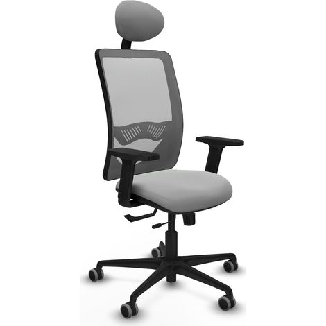 Silla de oficina piqueras y crespo Zulema cuero sintético gris claro (1/2)