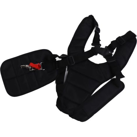 Harnais de protection pour tondeuse à gazon avec double bretelle, harnais confortable en tissu Oxford pour débroussailleuse. (1/5)