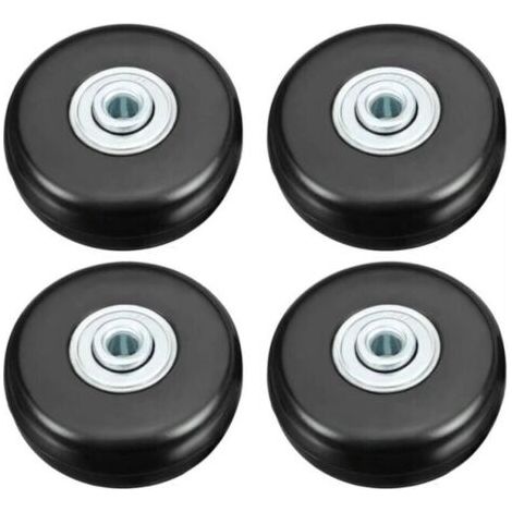 4 Stück 50 mm Gepäckräder, Hochleistungs-Gummi-Universal-Lenkrollen, Ersatz-Transporträder, Gepäck-/Taschen-/Rucksack-/Reiseräder FLITI