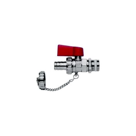 VÁLVULA DE BOLA DE DRENAJE CON EXTREMO DE MANGUERA CON TAPÓN DE 1/2'' EG EXTERIOR - H/ZW-62-015