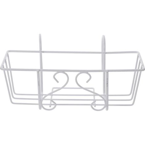 Support métallique pour jardinière à fixer sur garde-corps de balcon, porte-pots suspendus pour plantes et fleurs (1/5)
