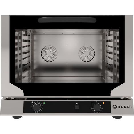 HENDI Konvektionsofen mit Beschwadung 4x 600x400mm, 220-240V/6400W, 783x755x(H)634mm