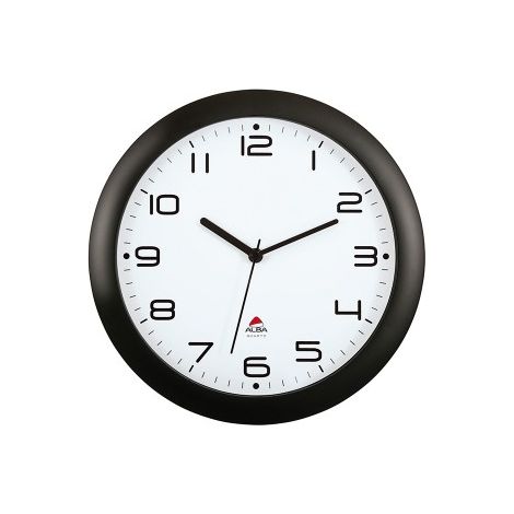 ALBA HORLOGE SILENCIEUSE 30CM QUARTZ - NOIR - 30,5X30,5X5CM HORNEW N (1/5)