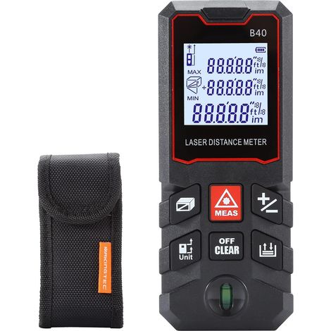 Mesure Laser 131Ft - bande Laser numérique avec niveau de bulle, LCD rétroéclairé, Mode pythagore, mesure de surface et de Volume (1/5)