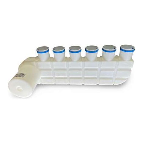 Zewotherm Lüftungsverteiler Verteilerbalken Verteiler Lüftung 6-Fach LVS-BR 6 x 75 / 160 14040235