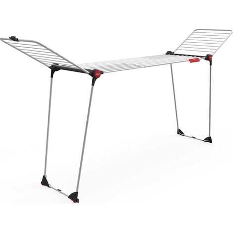 Stendino Infinity Flex Plus in Acciaio Verniciato Estensibile fino a 2 Metri con Ali Alte e Ruote Vileda