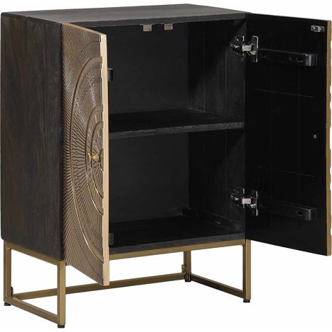 Maison La Vie - Buffet Salon Moderne - Meuble de rangement - Laiton 53,5 x 30 x 70 cm bu4669